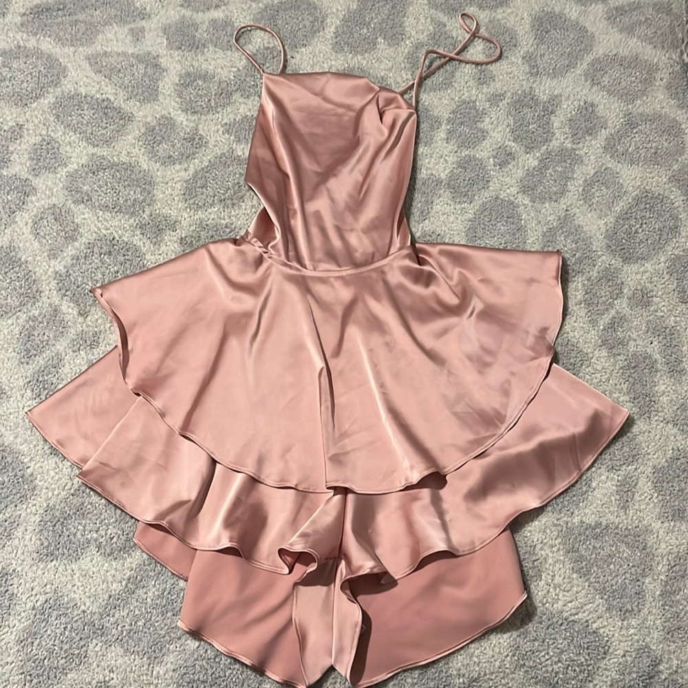 Pink Women’s satin romper